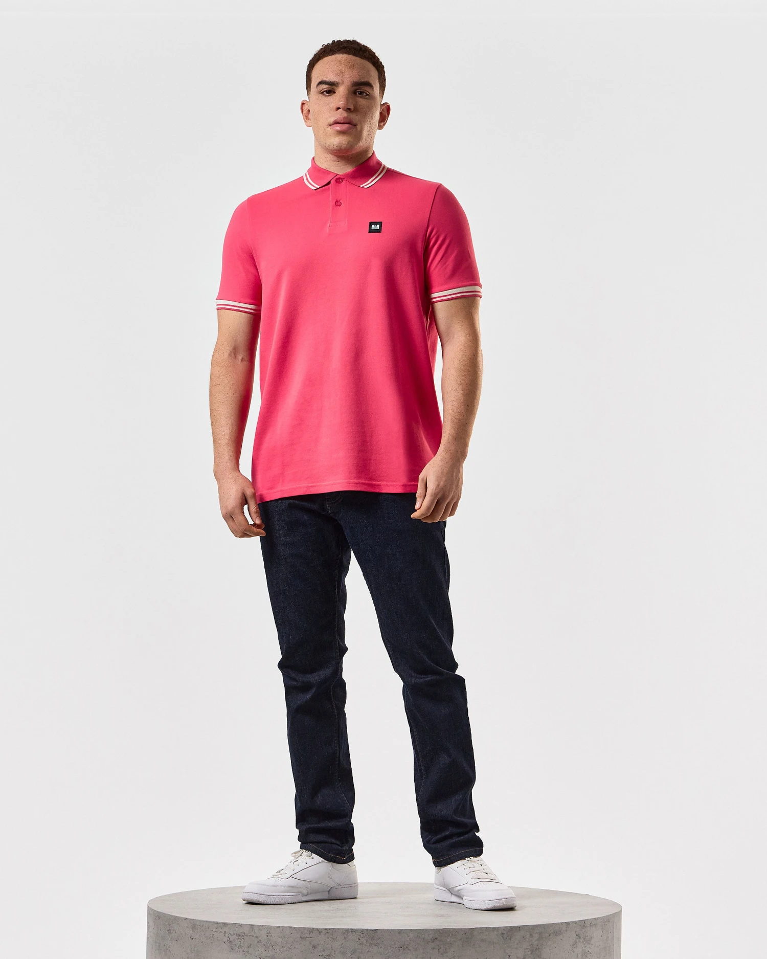 Weekend Offender Levanto Polo Shirt Anthurium Pink/Alabaster 2 Weekend Offender Levanto Polo Shirt Anthurium Pink/Alabaster - Image 2