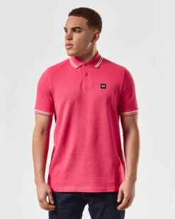 Weekend Offender Levanto Polo Shirt Anthurium Pink/Alabaster 9 Weekend Offender Levanto Polo Shirt Anthurium Pink/Alabaster -Clothing Shop POSS2408 LEVANTO ANTHURIUM 5087 MODEL