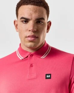 Weekend Offender Levanto Polo Shirt Anthurium Pink/Alabaster 10 Weekend Offender Levanto Polo Shirt Anthurium Pink/Alabaster -Clothing Shop POSS2408 LEVANTO ANTHURIUM 5089 MODEL