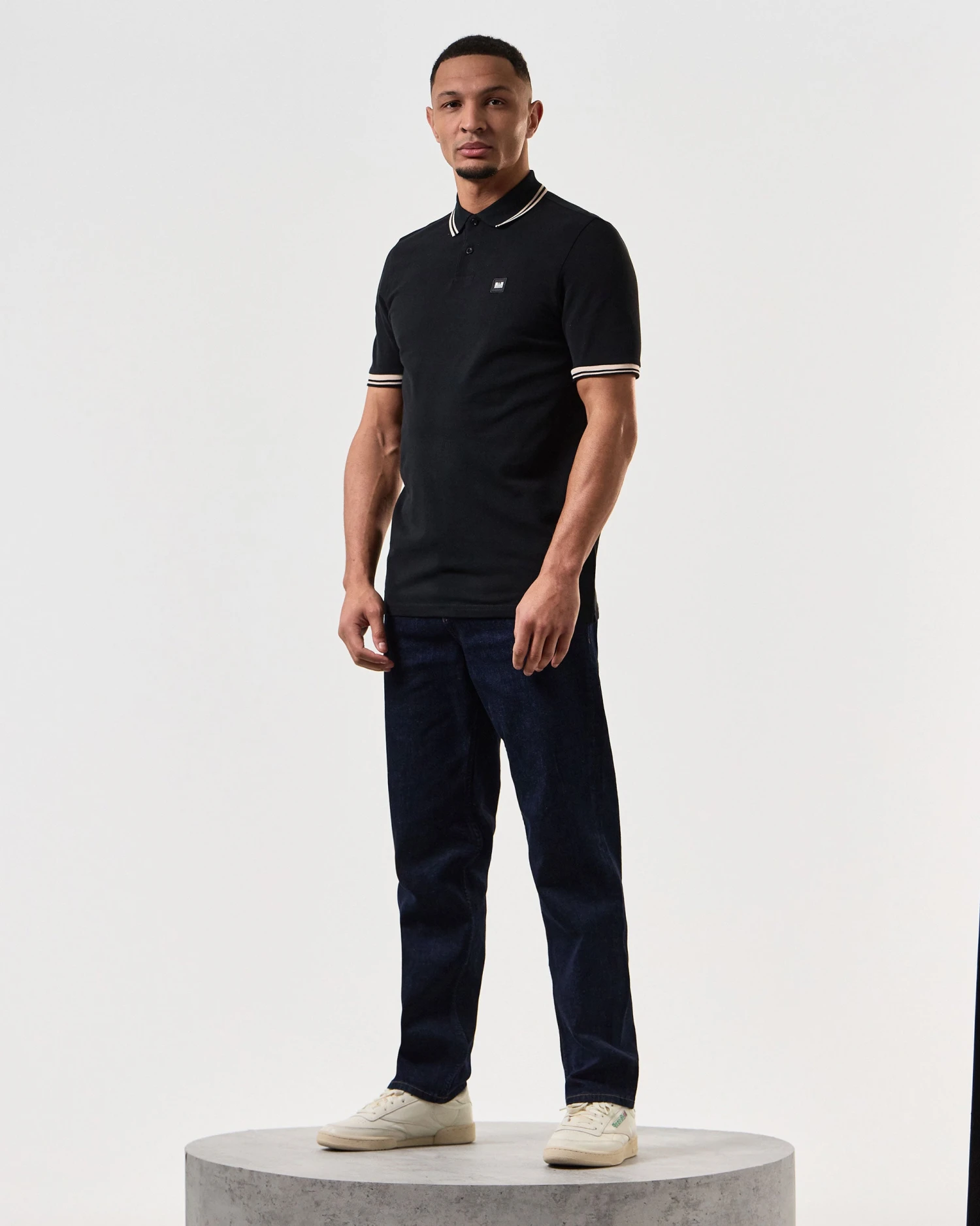 Weekend Offender Levanto Polo Shirt Black/Alabaster 2 Weekend Offender Levanto Polo Shirt Black/Alabaster - Image 2