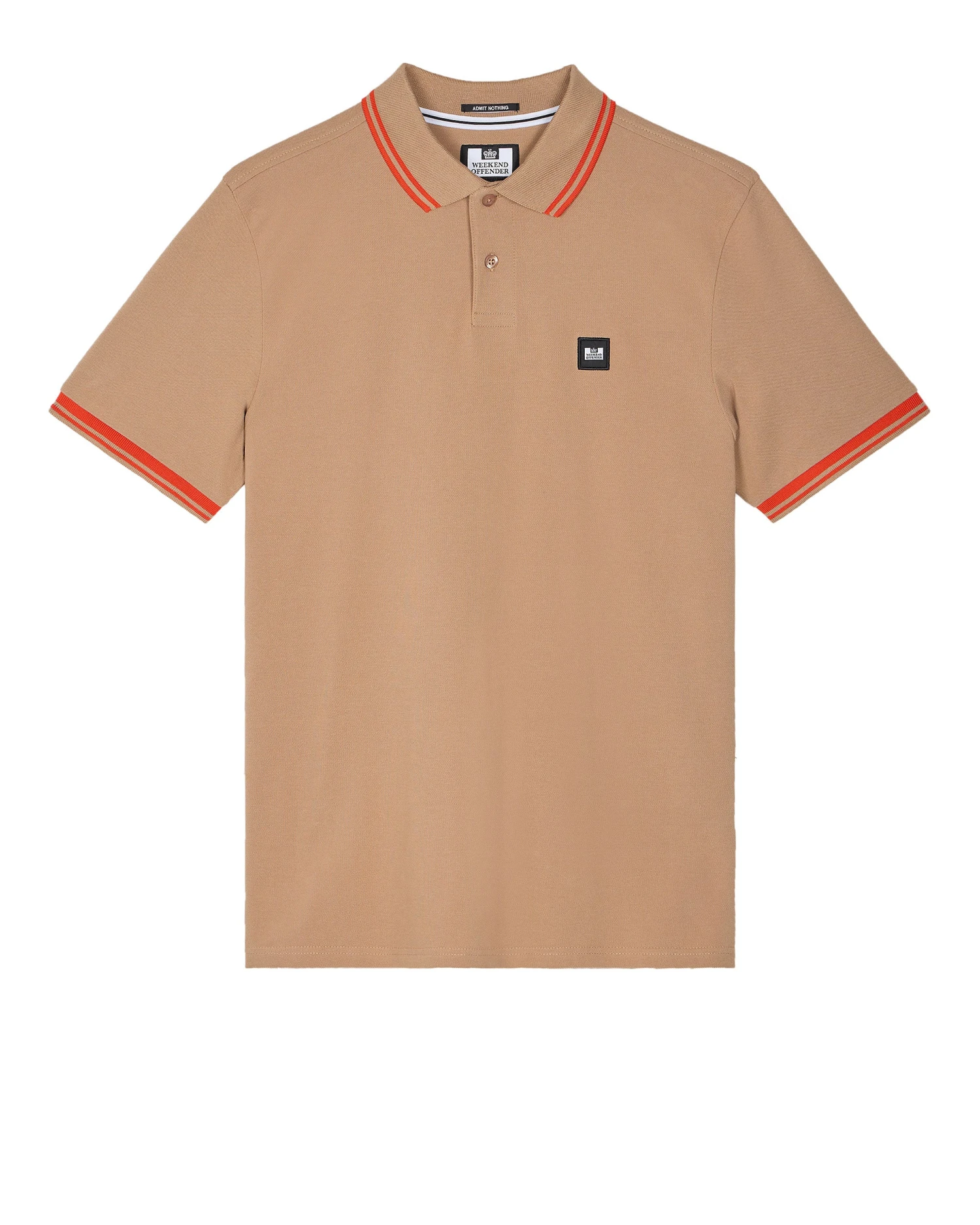 Weekend Offender Levanto Polo Shirt Cognac Brown/Pure Orange 1 Weekend Offender Levanto Polo Shirt Cognac Brown/Pure Orange