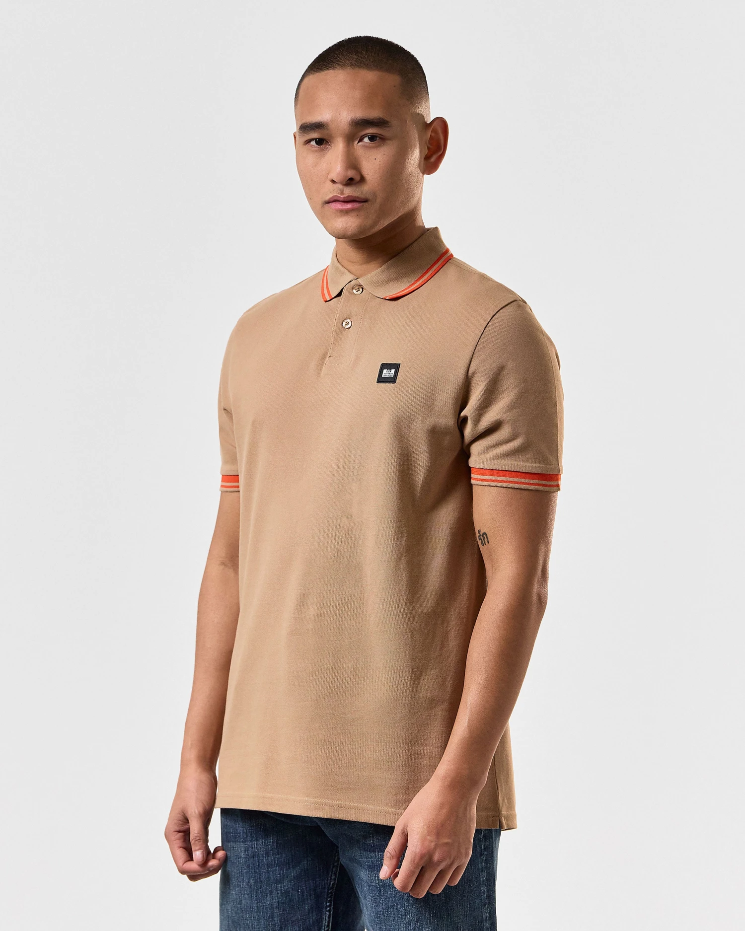Weekend Offender Levanto Polo Shirt Cognac Brown/Pure Orange 3 Weekend Offender Levanto Polo Shirt Cognac Brown/Pure Orange - Image 3