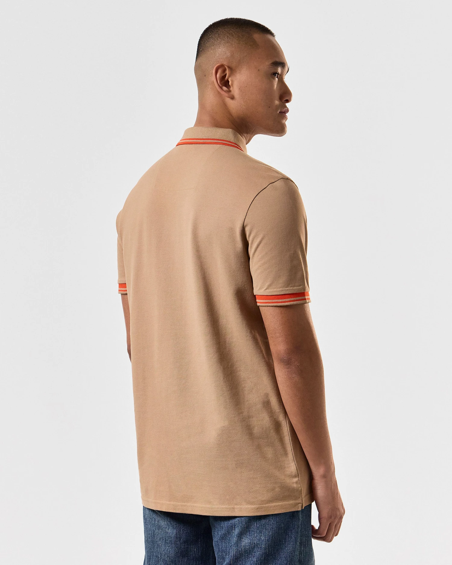 Weekend Offender Levanto Polo Shirt Cognac Brown/Pure Orange 4 Weekend Offender Levanto Polo Shirt Cognac Brown/Pure Orange - Image 4