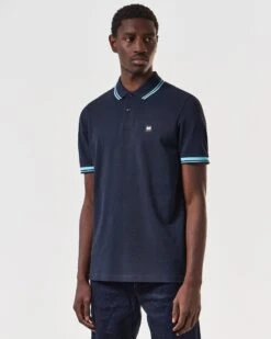 Weekend Offender Levanto Polo Shirt Navy/Saltwater Blue 9 Weekend Offender Levanto Polo Shirt Navy/Saltwater Blue -Clothing Shop POSS2408 LEVANTO NAVY 6801