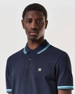 Weekend Offender Levanto Polo Shirt Navy/Saltwater Blue 10 Weekend Offender Levanto Polo Shirt Navy/Saltwater Blue -Clothing Shop POSS2408 LEVANTO NAVY 6802