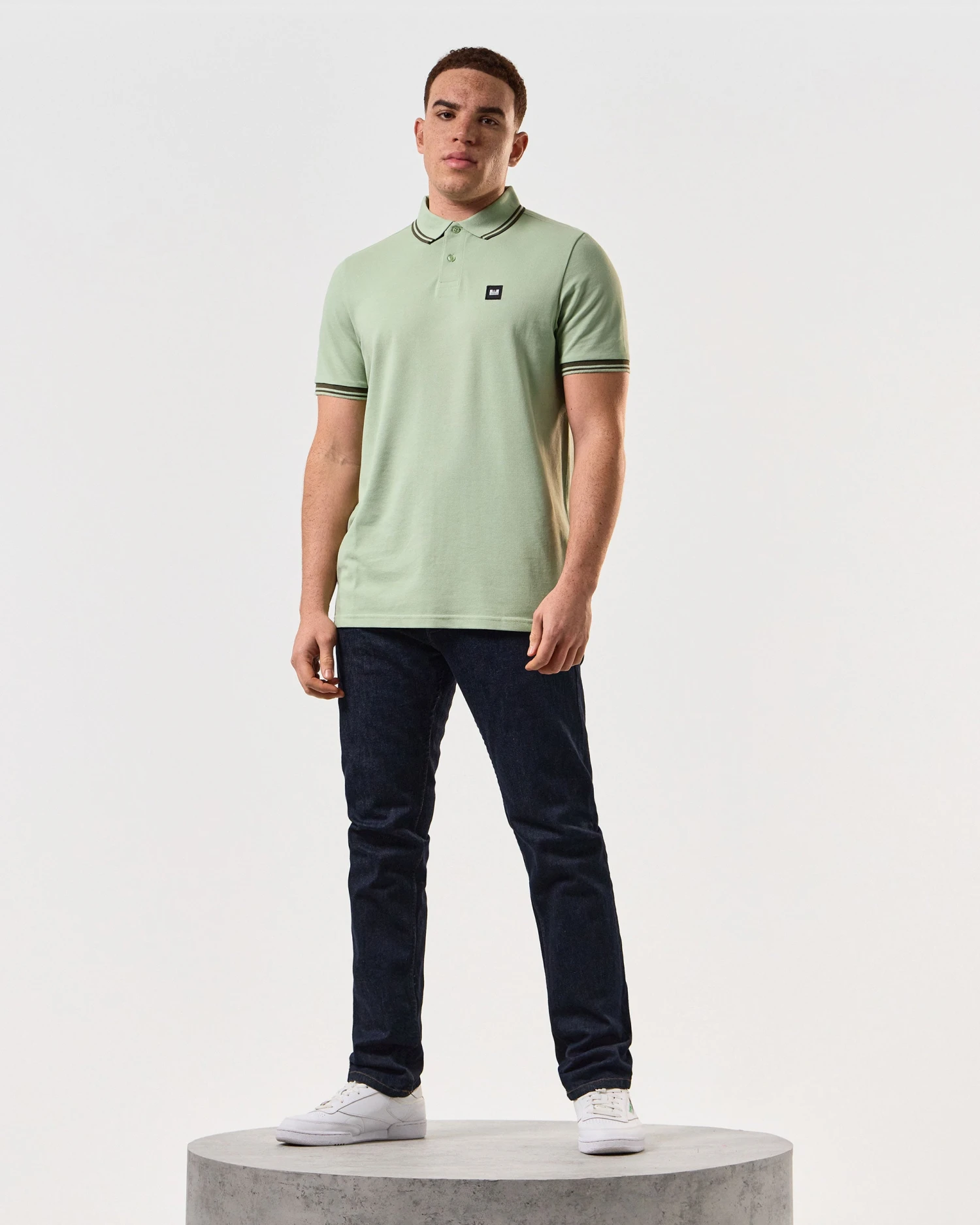 Weekend Offender Levanto Polo Shirt Pale Moss Green/Castle Green 2 Weekend Offender Levanto Polo Shirt Pale Moss Green/Castle Green - Image 2