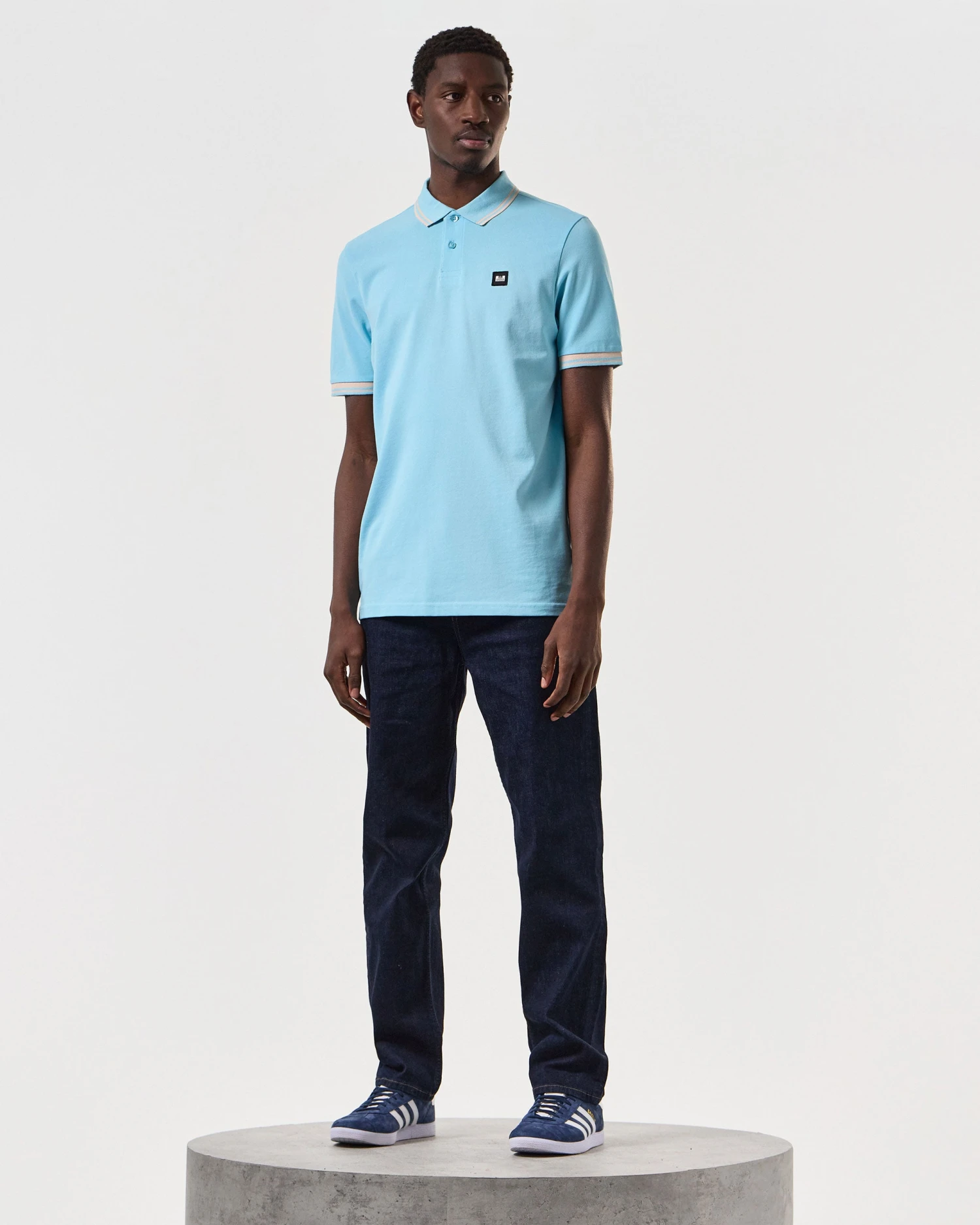 Weekend Offender Levanto Polo Shirt Saltwater Blue/Alabaster 2 Weekend Offender Levanto Polo Shirt Saltwater Blue/Alabaster - Image 2