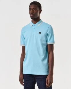Weekend Offender Levanto Polo Shirt Saltwater Blue/Alabaster 9 Weekend Offender Levanto Polo Shirt Saltwater Blue/Alabaster -Clothing Shop POSS2408 LEVANTO SALTWATER 6808