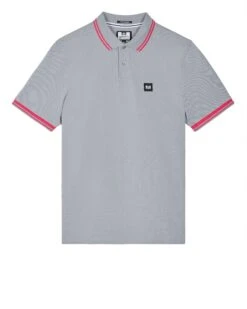 Weekend Offender Levanto Polo Shirt Smokey Grey/Anthurium Pink