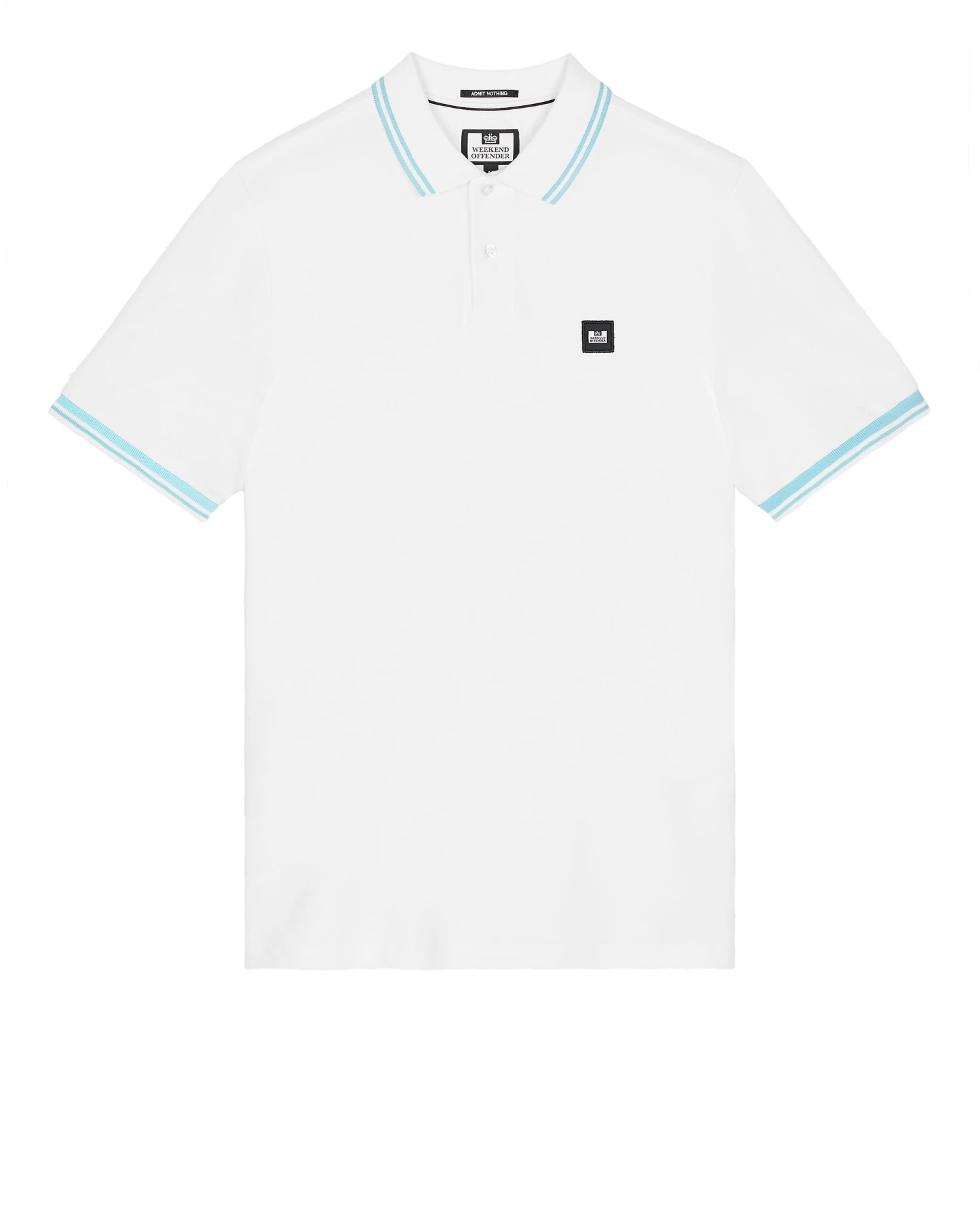 Weekend Offender Levanto Polo Shirt White/Saltwater Blue 1 Weekend Offender Levanto Polo Shirt White/Saltwater Blue