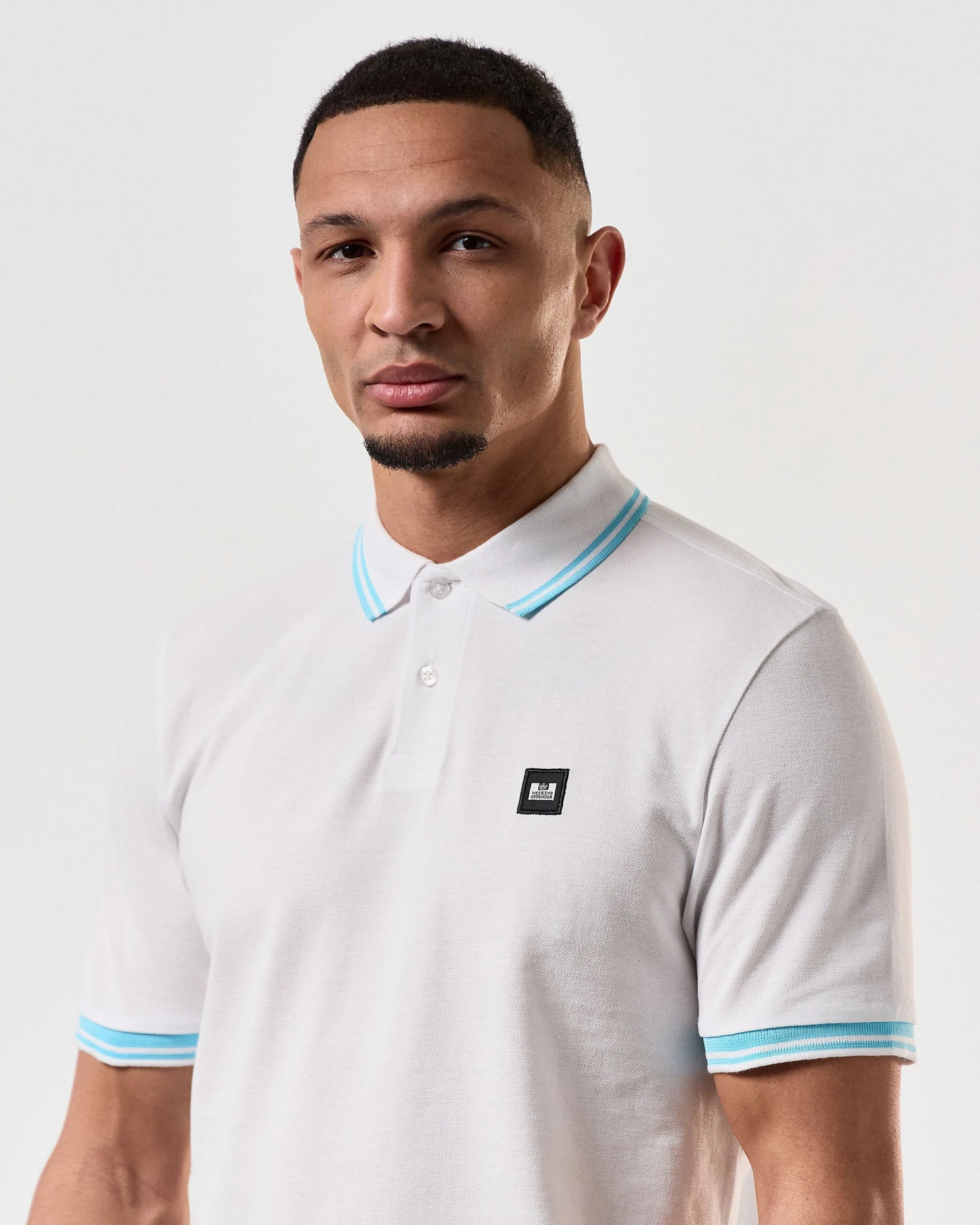Weekend Offender Levanto Polo Shirt White/Saltwater Blue 4 Weekend Offender Levanto Polo Shirt White/Saltwater Blue - Image 4