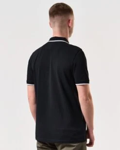 Weekend Offender Shore Polo Shirt Black 11 Weekend Offender Shore Polo Shirt Black -Clothing Shop POSS2410 SHORE BLACK 6377 MODEL