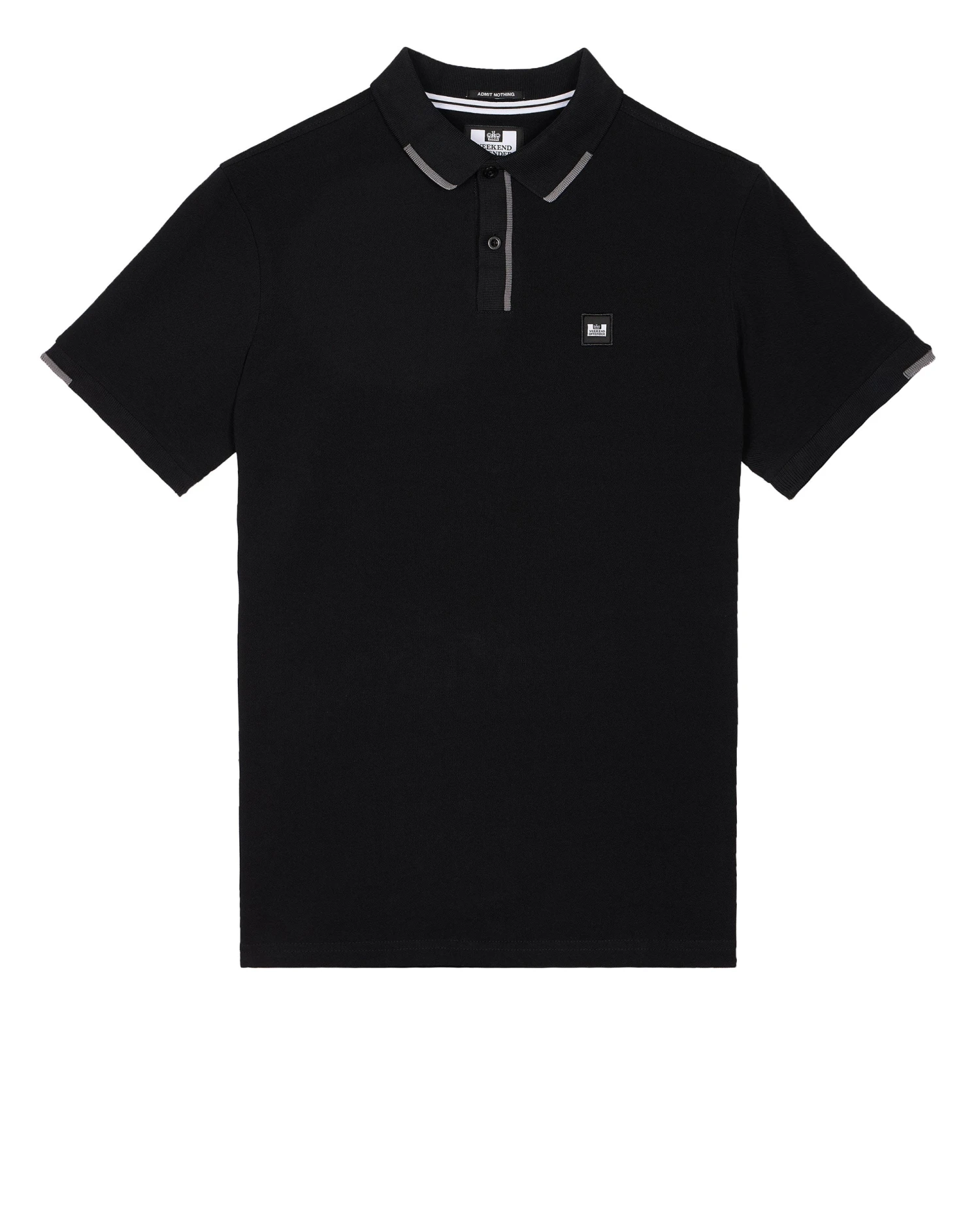 Weekend Offender Rivas Polo Shirt Black/Smokey Grey 1 Weekend Offender Rivas Polo Shirt Black/Smokey Grey