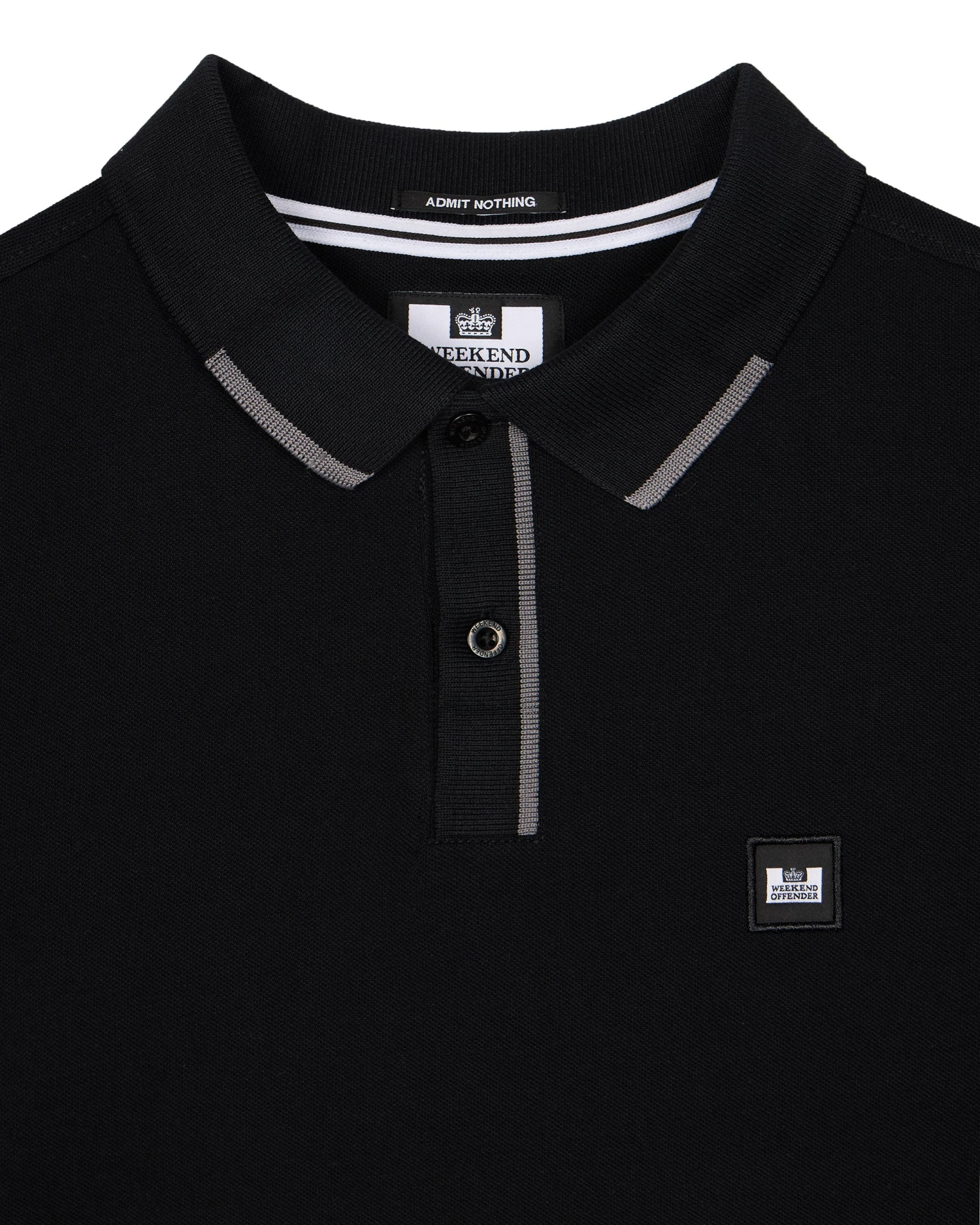Weekend Offender Rivas Polo Shirt Black/Smokey Grey 6 Weekend Offender Rivas Polo Shirt Black/Smokey Grey - Image 6