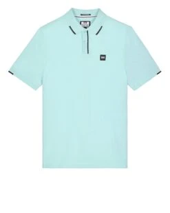 Weekend Offender Rivas Polo Shirt Celeste Green/Navy
