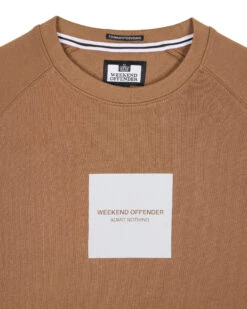 Weekend Offender WOAN Reflective Graphic Sweatshirt Caramel -Clothing Shop PSAW22 03 WOAN REFLECTIVE SWEAT CARAMEL 1389