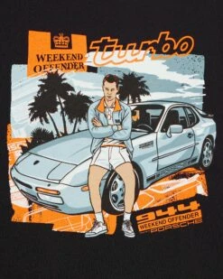 Weekend Offender 944 Graphic T-Shirt Black -Clothing Shop PTAW23 06 944 BLACK 2173