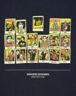 Weekend Offender Polaroids Graphic T-Shirt Navy -Clothing Shop PTAW23 13 POLAROIDS NAVY 2145