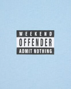 Weekend Offender Explicit Graphic T-Shirt Winter Sky Blue -Clothing Shop PTAW2307 EXPLICIT WINTER SKY 6953