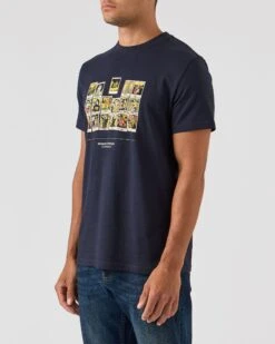 Weekend Offender Polaroids Graphic T-Shirt Navy -Clothing Shop PTAW2313 POLAROID NAVY 0286