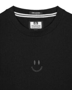 Weekend Offender Smile Graphic T-Shirt Black -Clothing Shop PTAW2314 SMILE BLACK 0082