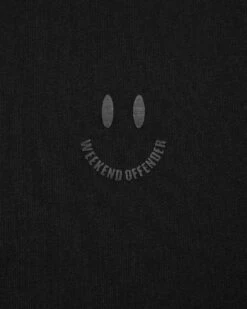 Weekend Offender Smile Graphic T-Shirt Black -Clothing Shop PTAW2314 SMILE BLACK 0083