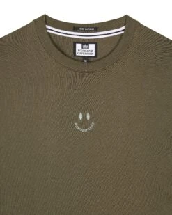 Weekend Offender Smile Graphic T-Shirt Dark Green -Clothing Shop PTAW2314 SMILE DARK GREEN 6541