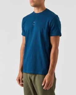 Weekend Offender Smile Graphic T-Shirt Juniper Blue -Clothing Shop PTAW2314 SMILE JUNIPER 0464