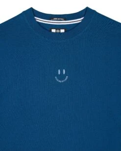 Weekend Offender Smile Graphic T-Shirt Juniper Blue -Clothing Shop PTAW2314 SMILE JUNIPER6219