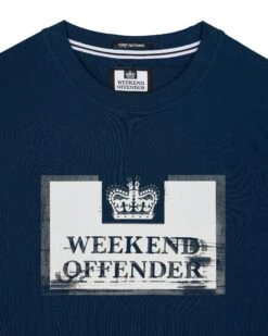 Weekend Offender Bonpensiero Graphic T-Shirt Juniper Blue -Clothing Shop PTAW2316 BONPENSIERO JUNIPER 0079