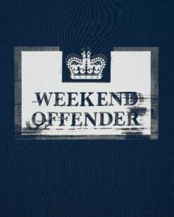 Weekend Offender Bonpensiero Graphic T-Shirt Juniper Blue -Clothing Shop PTAW2316 BONPENSIERO JUNIPER 0080
