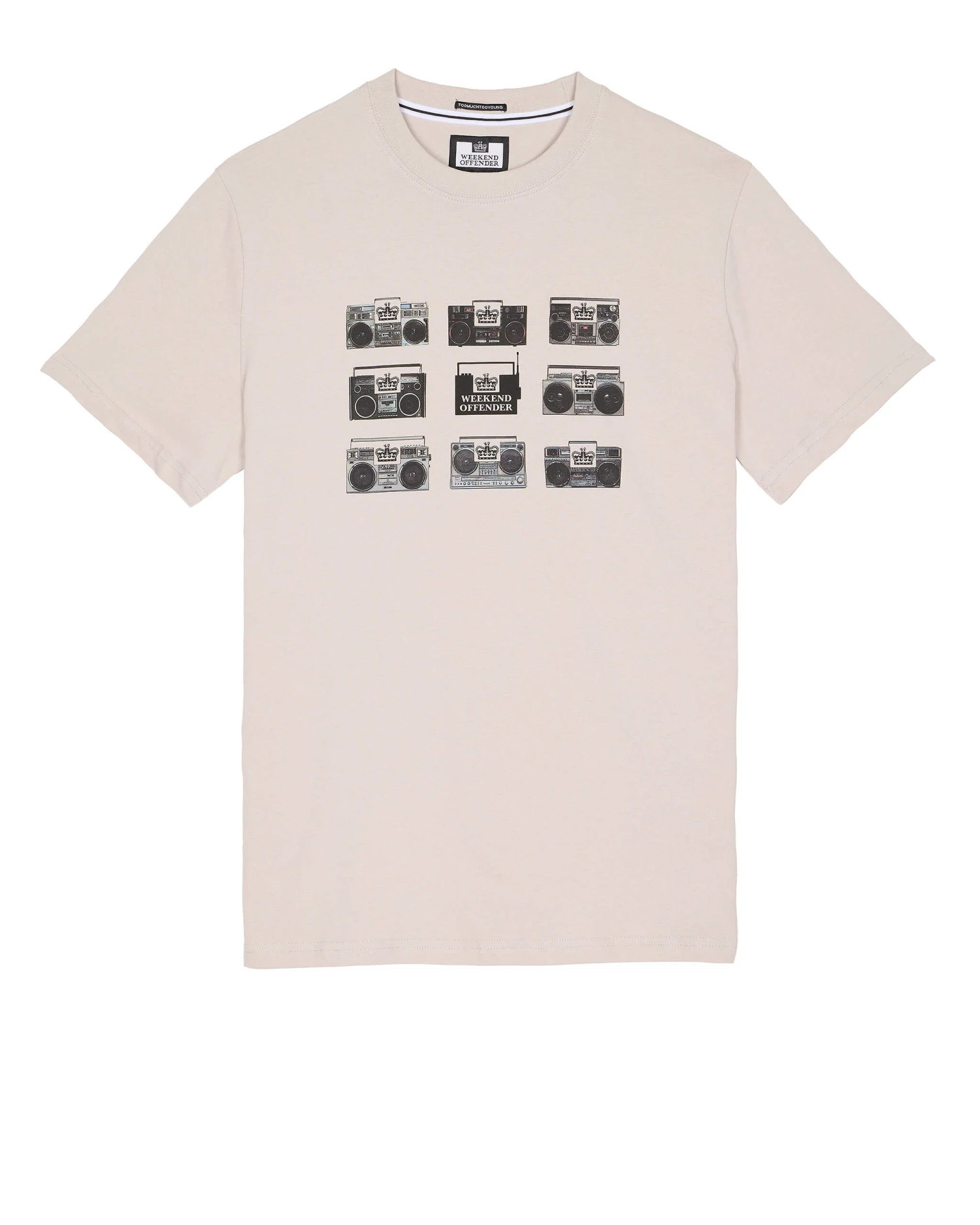 Weekend Offender Boombox Graphic T-Shirt Pumice