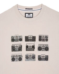 Weekend Offender Boombox Graphic T-Shirt Pumice -Clothing Shop PTSS23 04 BOOMBOX PUMICE 5560