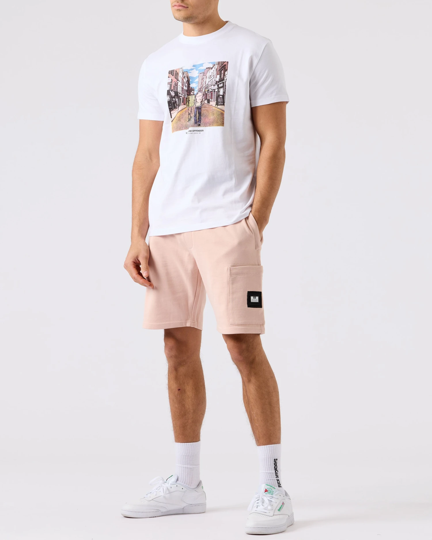 Weekend Offender Hawkins Jogger Shorts Rosewater 2 Weekend Offender Hawkins Jogger Shorts Rosewater - Image 2