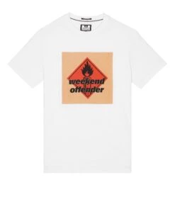 Weekend Offender Blue Lines Graphic T-Shirt White