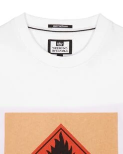 Weekend Offender Blue Lines Graphic T-Shirt White -Clothing Shop PTSS2403 BLUE LINES WHITE 7180copy