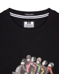Weekend Offender Madness Graphic T-Shirt Black -Clothing Shop PTSS2405 MADNESS BLACK 7157