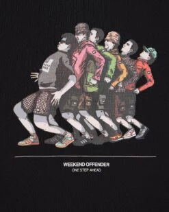 Weekend Offender Madness Graphic T-Shirt Black -Clothing Shop PTSS2405 MADNESS BLACK 7158