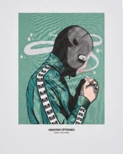 Weekend Offender Fumo Graphic T-Shirt White -Clothing Shop PTSS2409 FUMO WHITE 3459