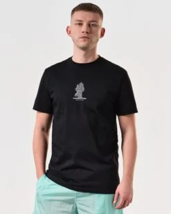 Weekend Offender Reggie Graphic T-Shirt Black -Clothing Shop PTSS2411 REGGIE BLACK 6250 MODEL