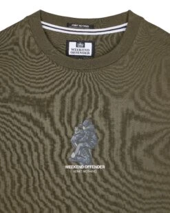 Weekend Offender Reggie Graphic T-Shirt Castle Green -Clothing Shop PTSS2411 REGGIE CASTLE GREEN 3345