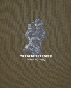Weekend Offender Reggie Graphic T-Shirt Castle Green -Clothing Shop PTSS2411 REGGIE CASTLE GREEN 3346