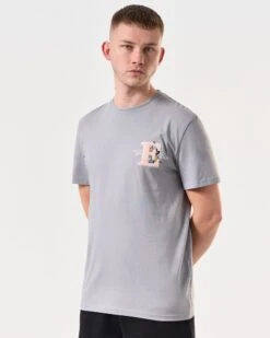 Weekend Offender Ryder Graphic T-Shirt Smokey Grey -Clothing Shop PTSS2412 RYDER SMOKEY 5985 MODEL