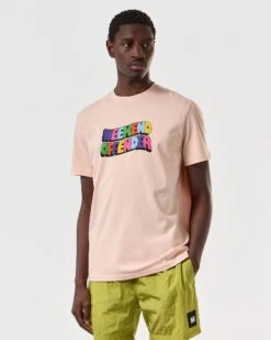 Weekend Offender Hallelujah Graphic T-Shirt Nectar Pink -Clothing Shop PTSS2413 HALLELUJAH NECTAR 6839