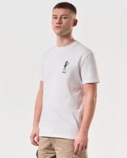 Weekend Offender Pyro Graphic T-Shirt White -Clothing Shop PTSS2416 PYRO WHITE 5788 MODEL