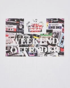 Weekend Offender Keyte Graphic T-Shirt White -Clothing Shop PTSS2419 KEYTE WHITE 2968