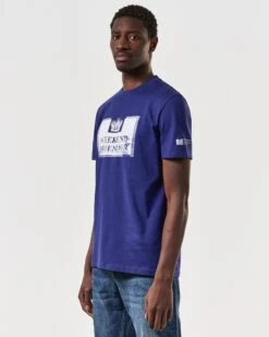 Weekend Offender Bonpensiero Graphic T-Shirt Bright Navy -Clothing Shop PTSS2420 BONPENSIERO BRIGHT NAVY 6678