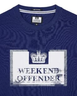 Weekend Offender Bonpensiero Graphic T-Shirt Bright Navy -Clothing Shop PTSS2420 BONPENSIERO SALTWATER 3644