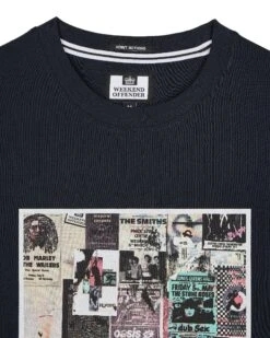 Weekend Offender Posters Graphic T-Shirt Navy -Clothing Shop PTSS2423 POSTERS NAVY 3437