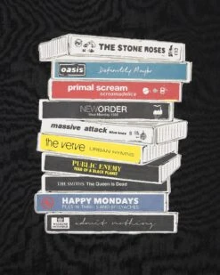 Weekend Offender Cassettes Graphic T-Shirt Black -Clothing Shop PTSS2424 CASSETTES BLACK 3444